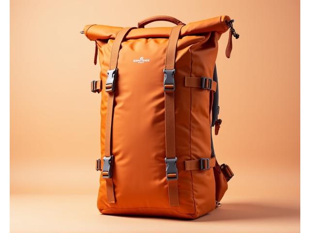 Trailblazer 50L Waterproof Backpack in rugged orange
